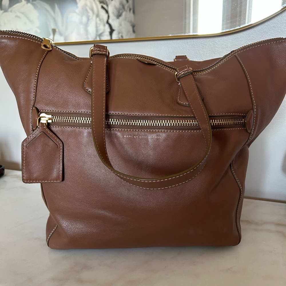 Marc by Marc Jacobs Brown Leather Tote Bag